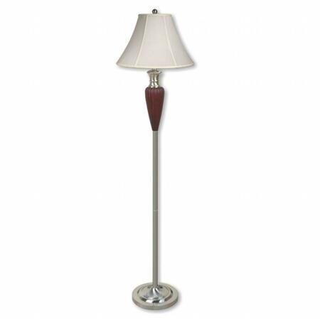 ORE INTERNATIONAL Walnut Deco-Base Floor Lamp 6232F
